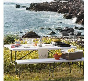 Mesa Plegable Just Home Collection Tipo Maleta Rectangular
