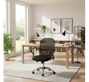 Silla Escritorio Malla Negro Just Home Collection