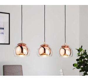 Lámpara colgar E27 3L Rocamar cobre