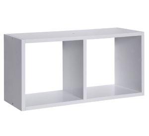 Repisa doble Serenity blanco 24.5x48x15 cm