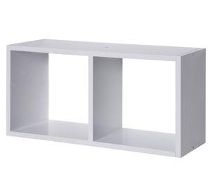 Repisa doble Serenity blanco 24.5x48x15 cm