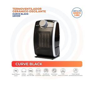 Termoventilador cerámico oscilante Curve black 1800 W