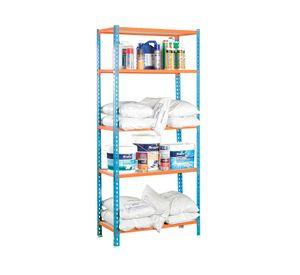 Estante Maderclick Super Plus azul/naranjo 5 niveles