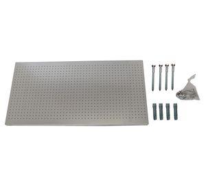 Panel perforado Panelclick 90x60 cm gris + 8 ganchos