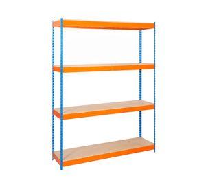 Estante Eco1506-4 azul/naranjo/madera 5 niveles