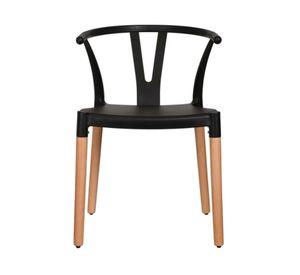 Silla Leia negro 74x53x57 cm