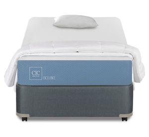 Box americano 1 plaza x 190 cm Excellence + almohada + plumón Cic