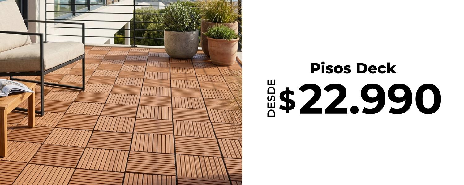 PISOS DECK DESDE $22.990 M2