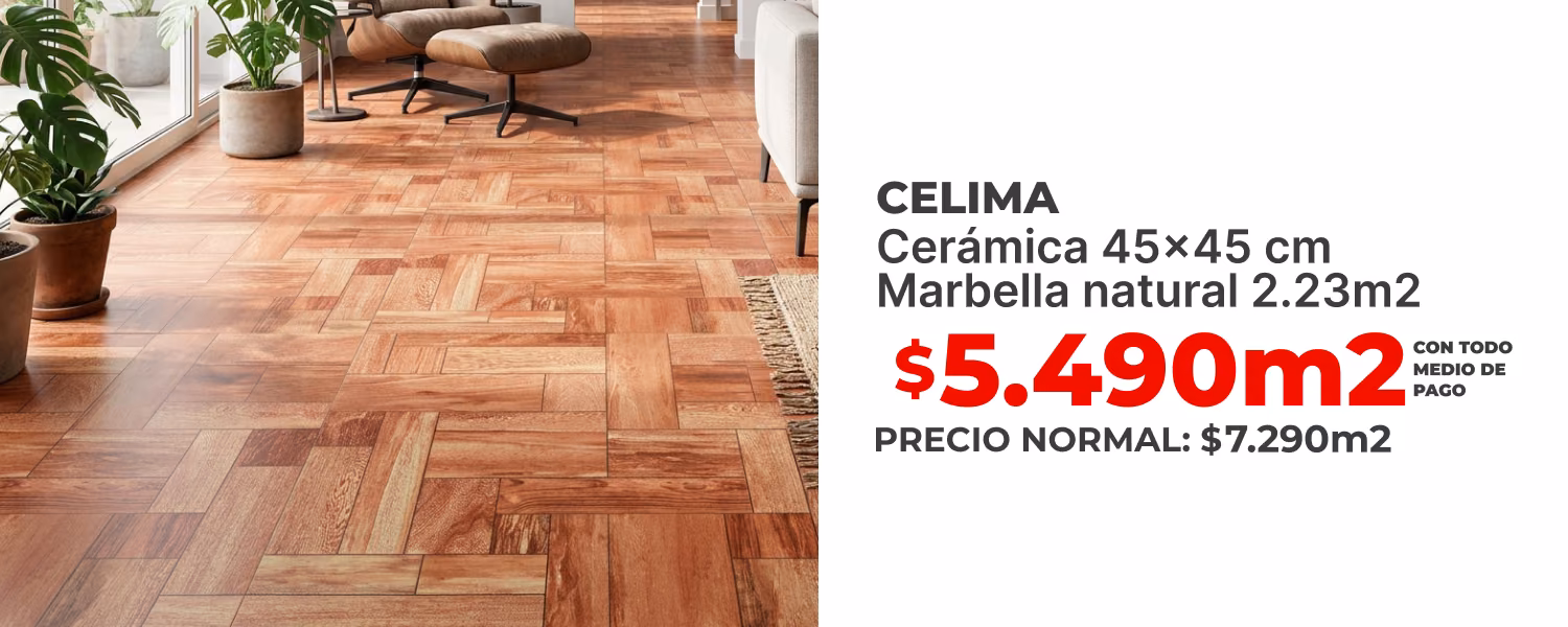 Cerámica 45x45 cm Marbella natural 2.23 m2