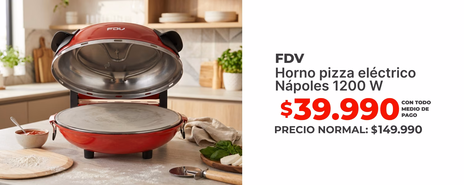 Horno pizza eléctrico Nápoles 1200 W rojo