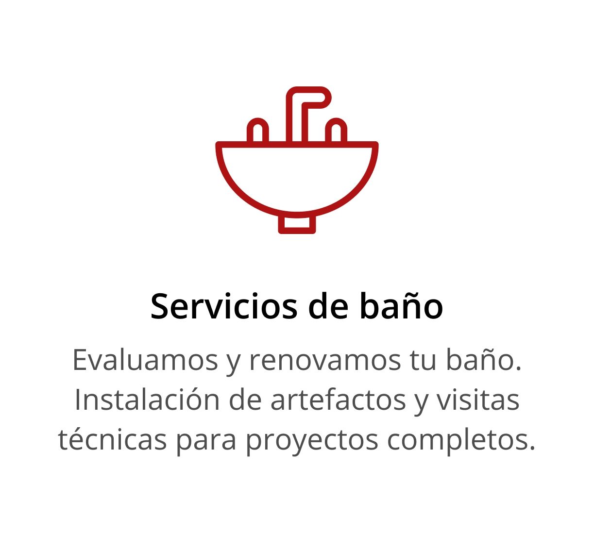 Servicio de baño