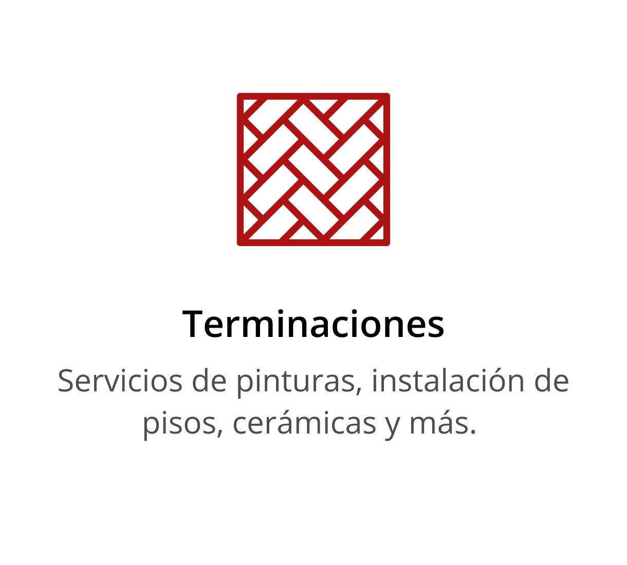 Servicio de terminaciones