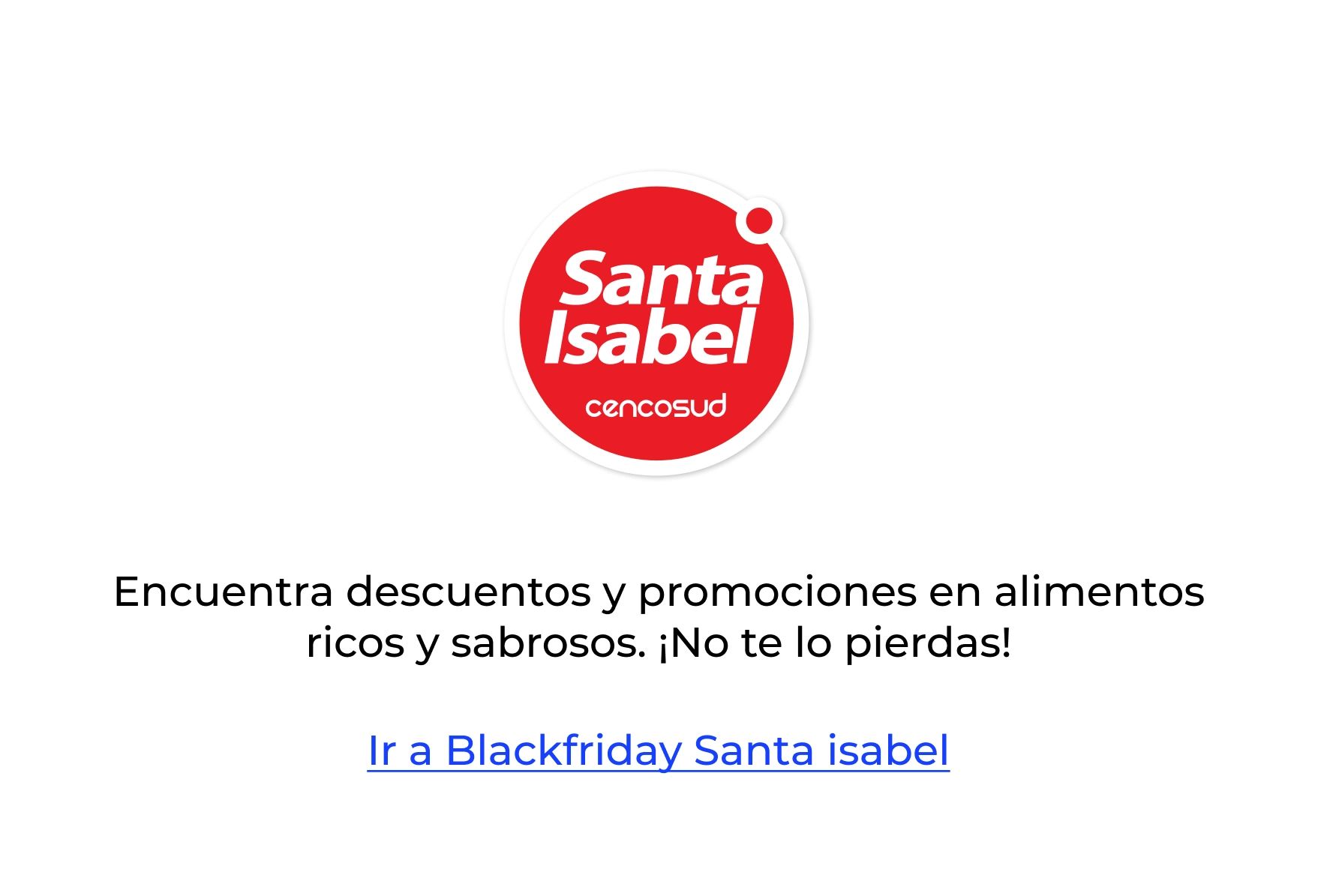 Black Friday Santa Isabel