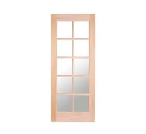 Puerta Pino Radiata Sevillana 90x210 cm 10 Vidrios Moldupanel