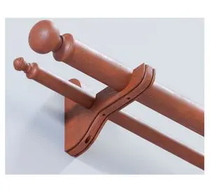 Barra para cortina doble madera 220x5 cm cedro