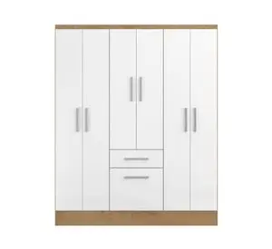Clóset 6 puertas 1 cajón 1 zapatero blanco 177x138x40 cm