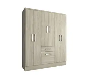 Clóset 6 puertas 1 cajón 1 zapatero Cream 177x138x40 cm