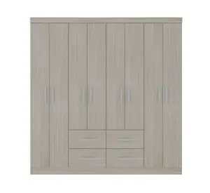 Clóset 8 puertas 4 cajones crema 183x40x177 cm