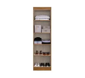 Clóset multiuso 2 puertas Ibiza nuez/beige 183x52x36 cm