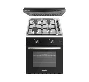 Kit empotrable 157 campana + encimera 4 quemadores + horno 59 lt.