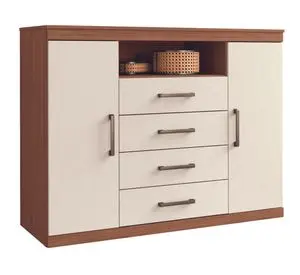 Cómoda Maraba jatoba 6 cajones 2 puertas