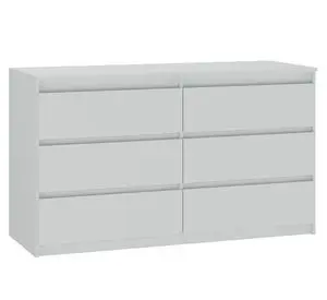 Cómoda Grecco blanco 6 cajones 69x120x45 cm.