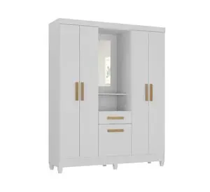 Clóset tocador 4 puertas 1 cajón 1 zapatera Valerie blanco 180x144.4x40.5 cm