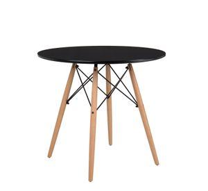 JUEGO DE COMEDOR MESA EAMES 80CM BASE MADERA DE HAYA + 4 SILLAS URBAN POLIPROPILENO RESISTENTE
