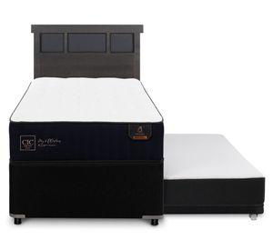 Diván 1.5 plazas Premium + Respaldo Dublin azul/gris