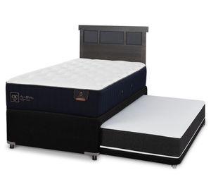 Diván 1.5 plazas Premium + Respaldo Dublin azul/gris