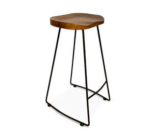 Taburete alto madera City chocolate
