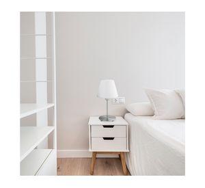 Lámpara sobremesa 1L E14 Damasco 1 blanco/plateado