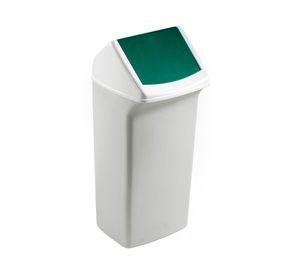 Basurero 40 litros tapa abatible verde