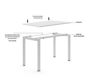 Escritorio 140 cm Neo blanco/gris Form Office