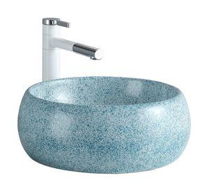 Lavamano sobreponer 40 cm loza azul