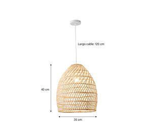 Pantalla de lámpara colgar 40 W E27 Ibiza natural