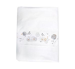 Juego de sábanas cuna 200 hilos Luna blanco