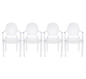 Silla Louis Ghost con brazos 4 unidades
