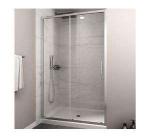 Mampara Premium perfil cromado 190x140x3.5 cm