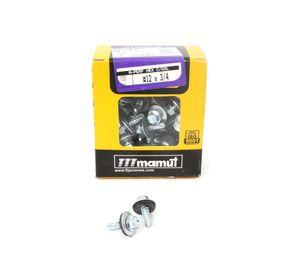 Tornillo hexagonal 12mm x3/4'' autoperforante 100 unidades Mamut