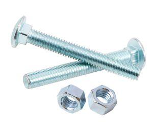 Perno Coche 3/8 x 2'' zincado con tuerca 2 unidades Imporper