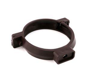 Abrazadera tubo de bajada PVC café
