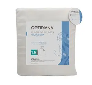 Funda plumón 1,5 plazas blanco Cotidiana