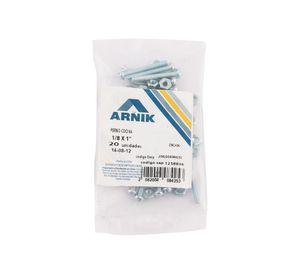 Perno cocina con tuerca 1/8x1'' zincado 20 unidades Arnik