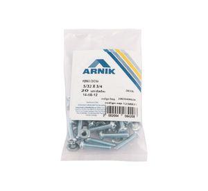Perno cocina con tuerca 5/32x3/4'' zincado 20 unidades Arnik