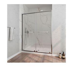 Mampara Premium doble frontal perfil cromado 190x150x3.5 cm