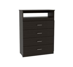 Cómoda TV 32" 4 cajones + velador multifuncional 1 cajón wengue TuHome