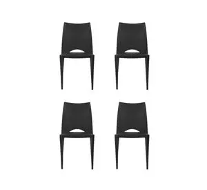 Silla Pismo negro 4 unidades One Sit