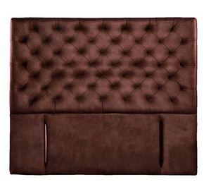 Respaldo King Brescia cuero café Latam Home