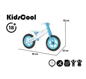 Bicicleta sin pedales New Riders blanco/azul 12"